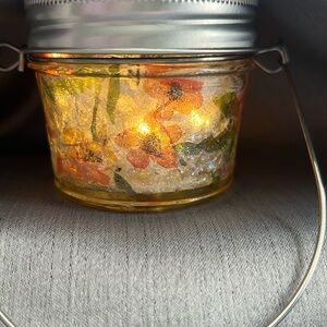 Mason Jars - Glass Jars With Solar Lights. Hand decorated By “Amada“